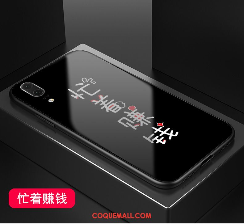 Étui Huawei P20 Noir Téléphone Portable Drôle, Coque Huawei P20 Verre Miroir