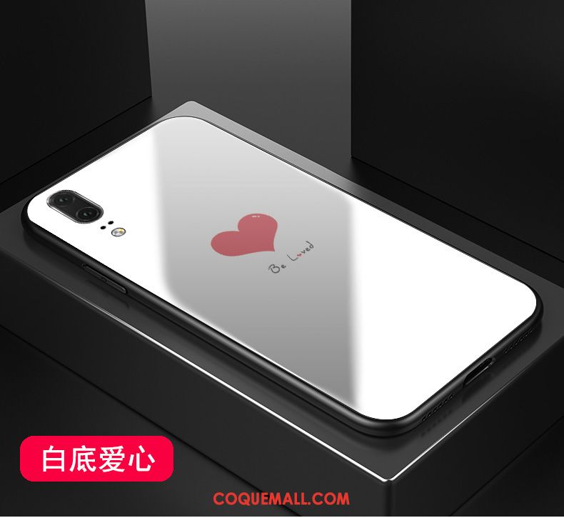 Étui Huawei P20 Noir Téléphone Portable Drôle, Coque Huawei P20 Verre Miroir