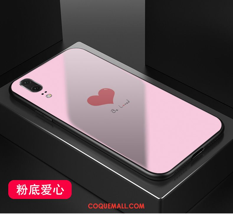 Étui Huawei P20 Noir Téléphone Portable Drôle, Coque Huawei P20 Verre Miroir