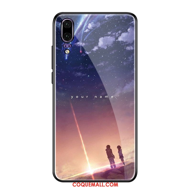 Étui Huawei P20 Personnalité Silicone Noir, Coque Huawei P20 Très Mince Simple