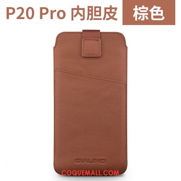 Étui Huawei P20 Pro Business Sac Cuir Véritable, Coque Huawei P20 Pro Étui En Cuir Fluide Doux Braun