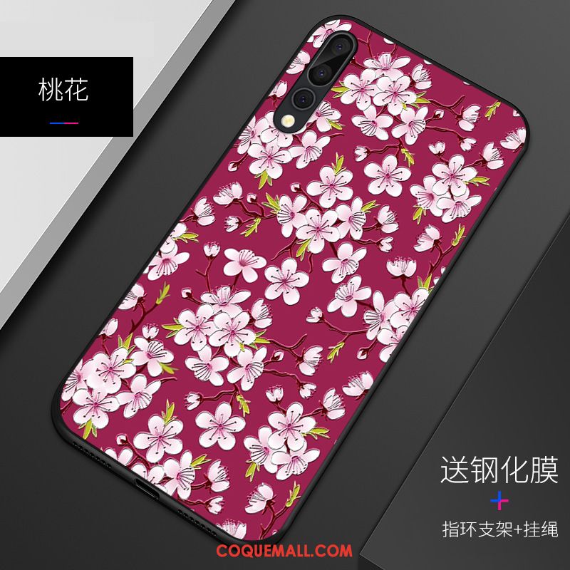 Étui Huawei P20 Pro Clair Protection Fluide Doux, Coque Huawei P20 Pro Téléphone Portable Rouge