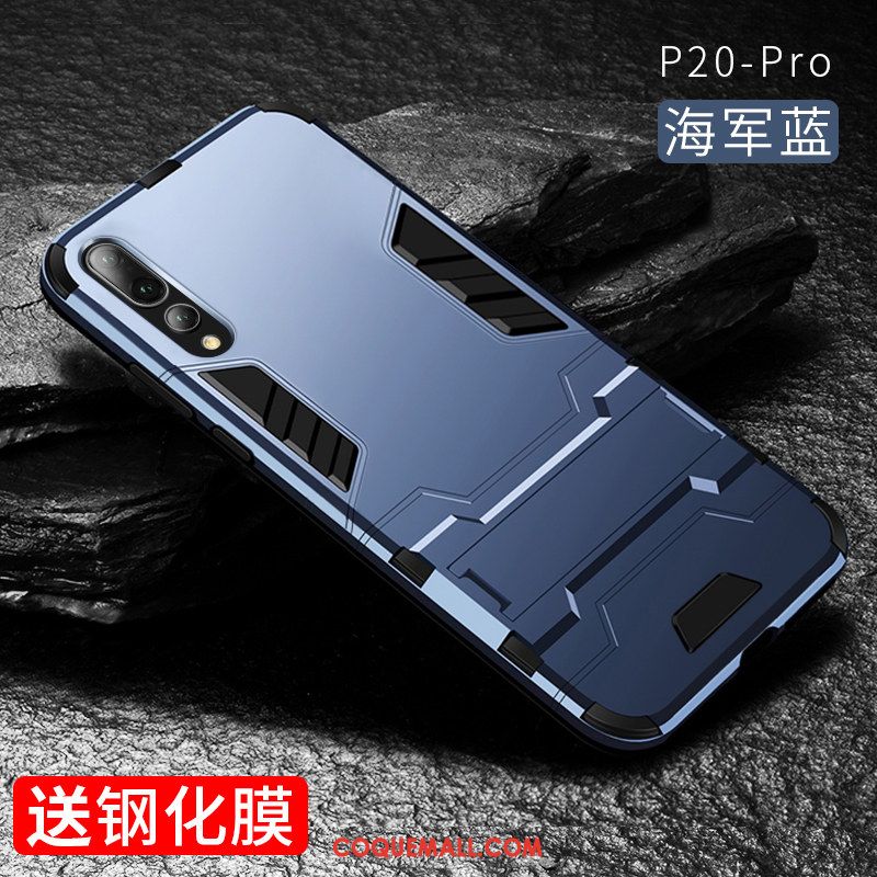 Étui Huawei P20 Pro Couvercle Arrière Support Marque De Tendance, Coque Huawei P20 Pro Téléphone Portable Argent