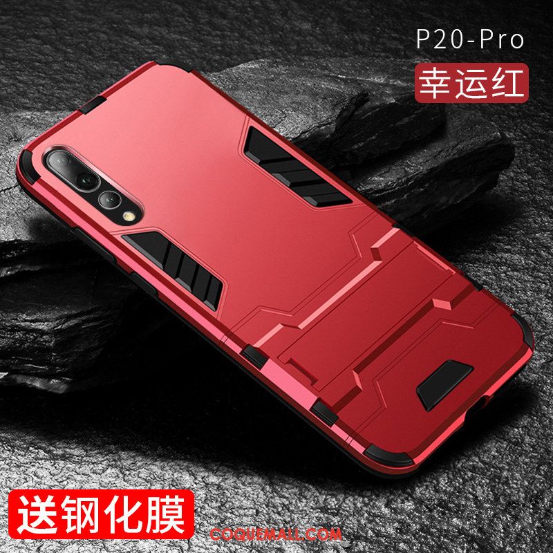 Étui Huawei P20 Pro Couvercle Arrière Support Marque De Tendance, Coque Huawei P20 Pro Téléphone Portable Argent