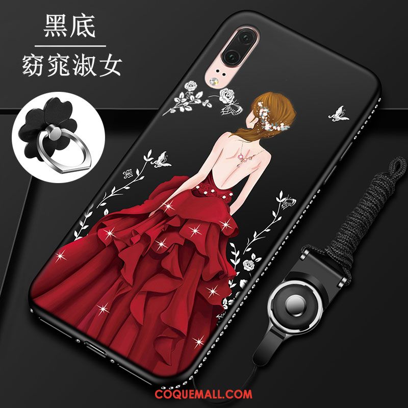 Étui Huawei P20 Pro Fluide Doux Noir Protection, Coque Huawei P20 Pro Téléphone Portable Silicone