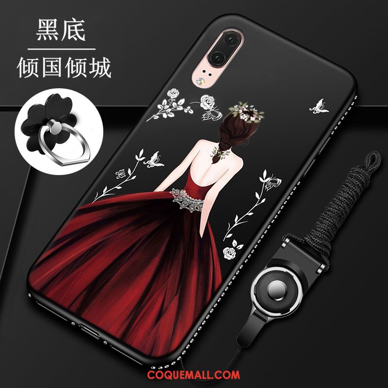 Étui Huawei P20 Pro Fluide Doux Noir Protection, Coque Huawei P20 Pro Téléphone Portable Silicone