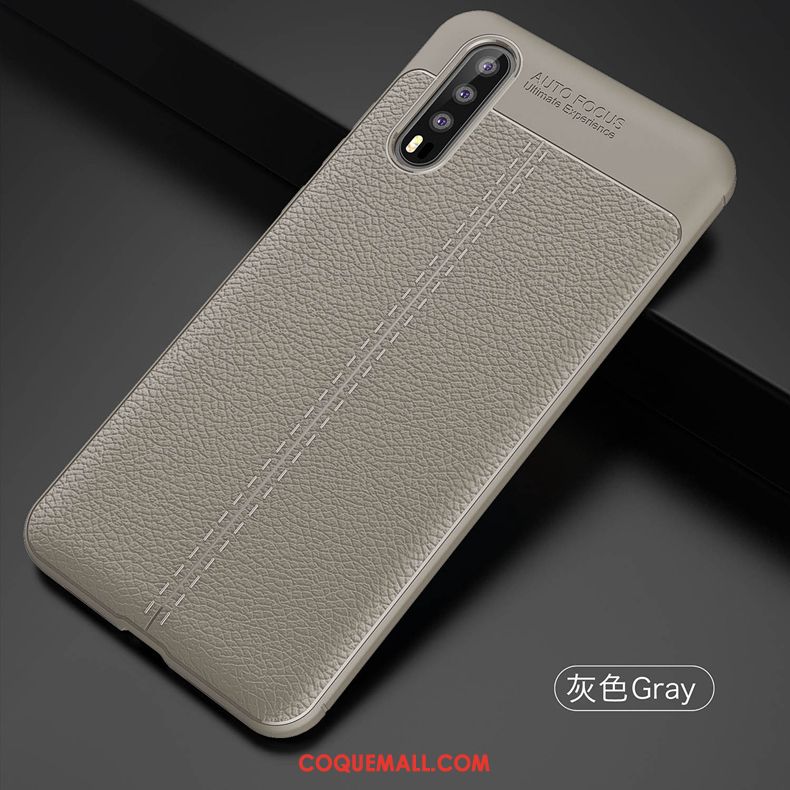 Étui Huawei P20 Pro Gris Silicone Incassable, Coque Huawei P20 Pro Élégant Tendance