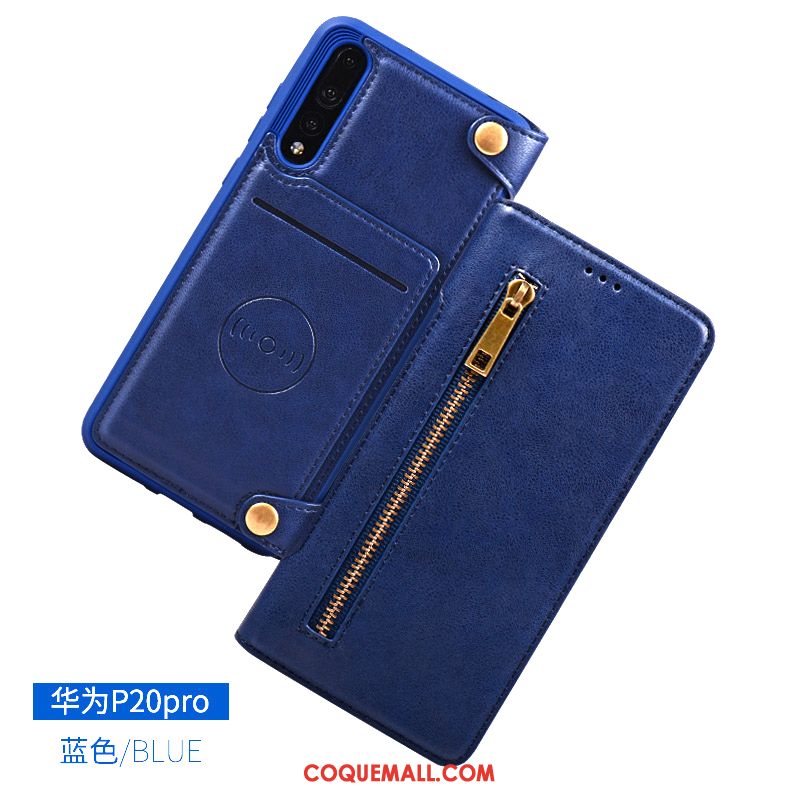 Étui Huawei P20 Pro Incassable Téléphone Portable Étui En Cuir, Coque Huawei P20 Pro Protection Rouge