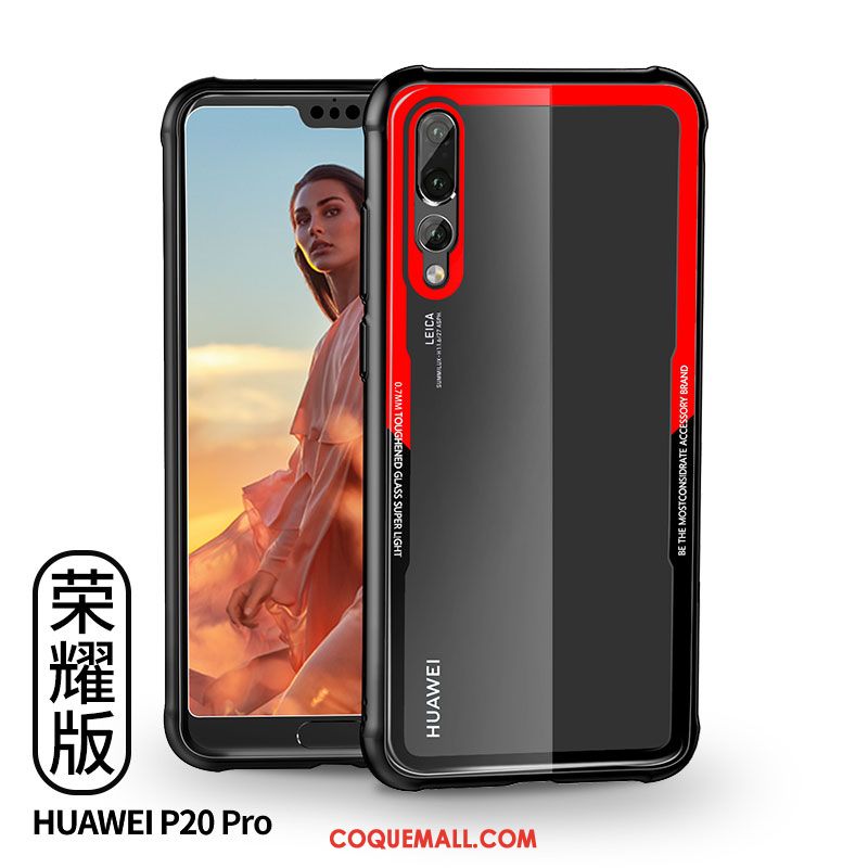 Étui Huawei P20 Pro Noir Incassable Verre, Coque Huawei P20 Pro Protection Fluide Doux