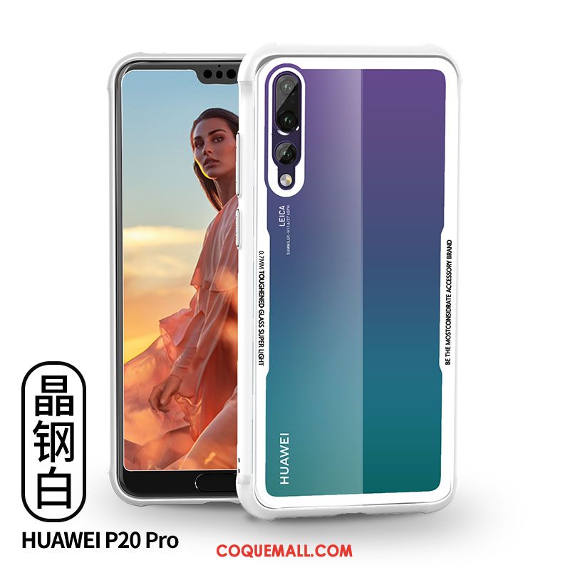 Étui Huawei P20 Pro Noir Incassable Verre, Coque Huawei P20 Pro Protection Fluide Doux