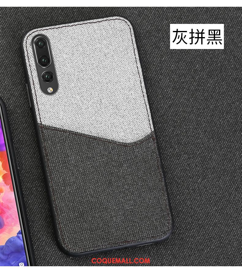 Étui Huawei P20 Pro Noir À Bord Protection, Coque Huawei P20 Pro Magnétisme Carte