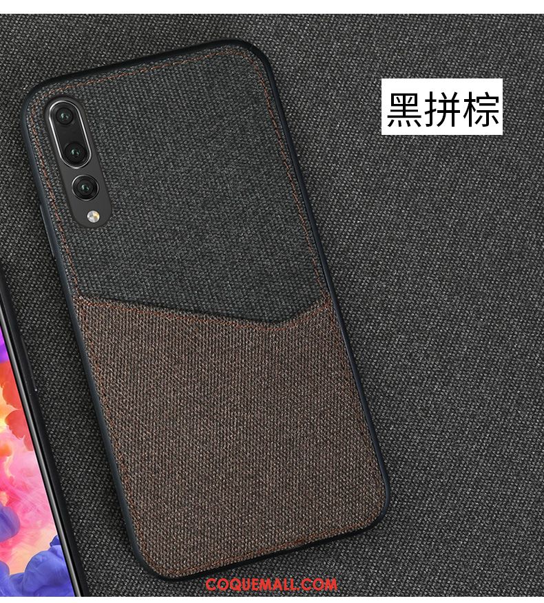 Étui Huawei P20 Pro Noir À Bord Protection, Coque Huawei P20 Pro Magnétisme Carte