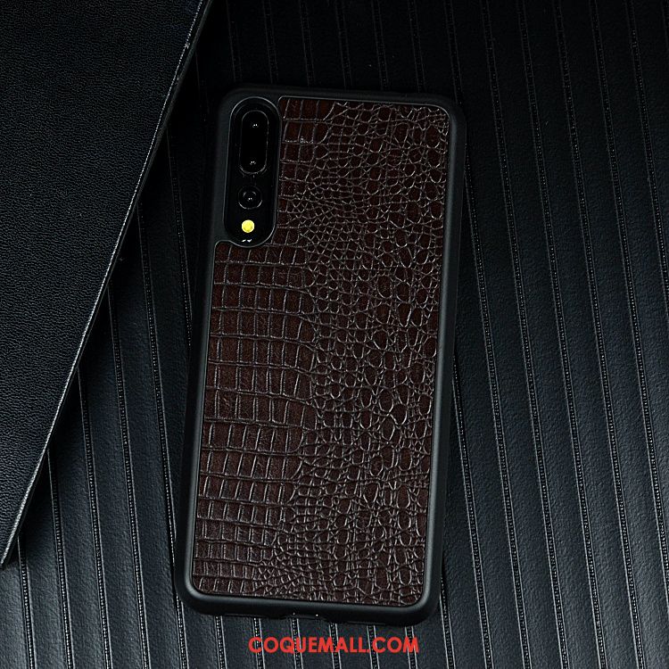 Étui Huawei P20 Pro Noir Étui En Cuir Téléphone Portable, Coque Huawei P20 Pro Tout Compris Incassable