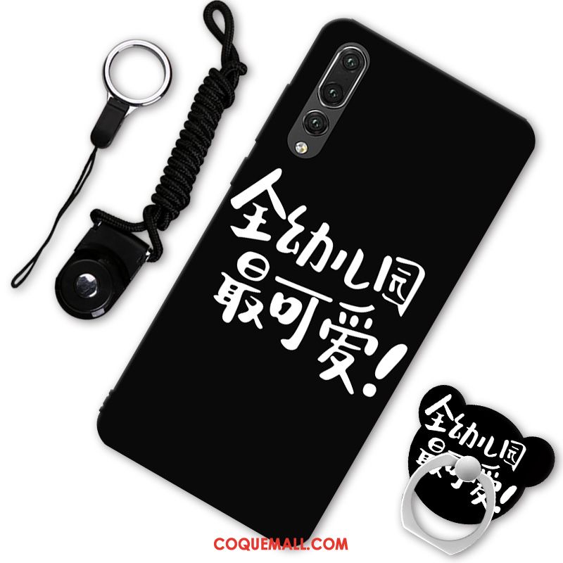 Étui Huawei P20 Pro Protection Créatif Téléphone Portable, Coque Huawei P20 Pro Noir Délavé En Daim