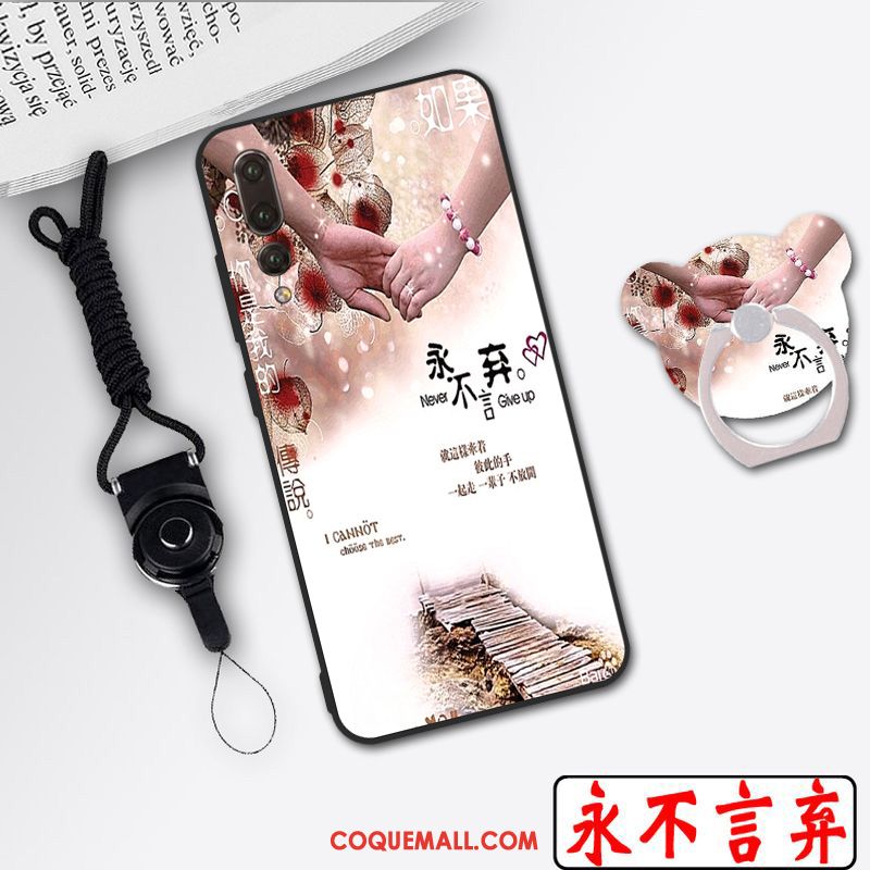 Étui Huawei P20 Pro Protection Personnalité Cou Suspendu, Coque Huawei P20 Pro Ornements Suspendus Multicolore Beige