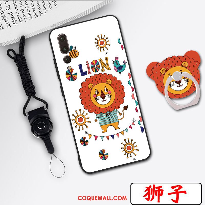 Étui Huawei P20 Pro Protection Personnalité Cou Suspendu, Coque Huawei P20 Pro Ornements Suspendus Multicolore Beige