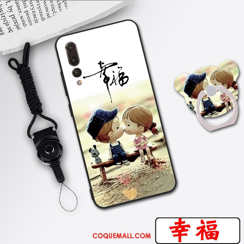 Étui Huawei P20 Pro Protection Personnalité Cou Suspendu, Coque Huawei P20 Pro Ornements Suspendus Multicolore Beige