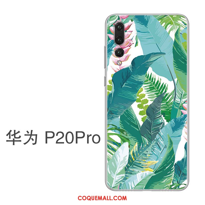 Étui Huawei P20 Pro Rose Gaufrage Tendance, Coque Huawei P20 Pro Silicone Incassable