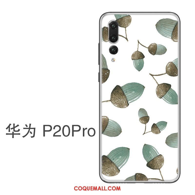 Étui Huawei P20 Pro Rose Gaufrage Tendance, Coque Huawei P20 Pro Silicone Incassable