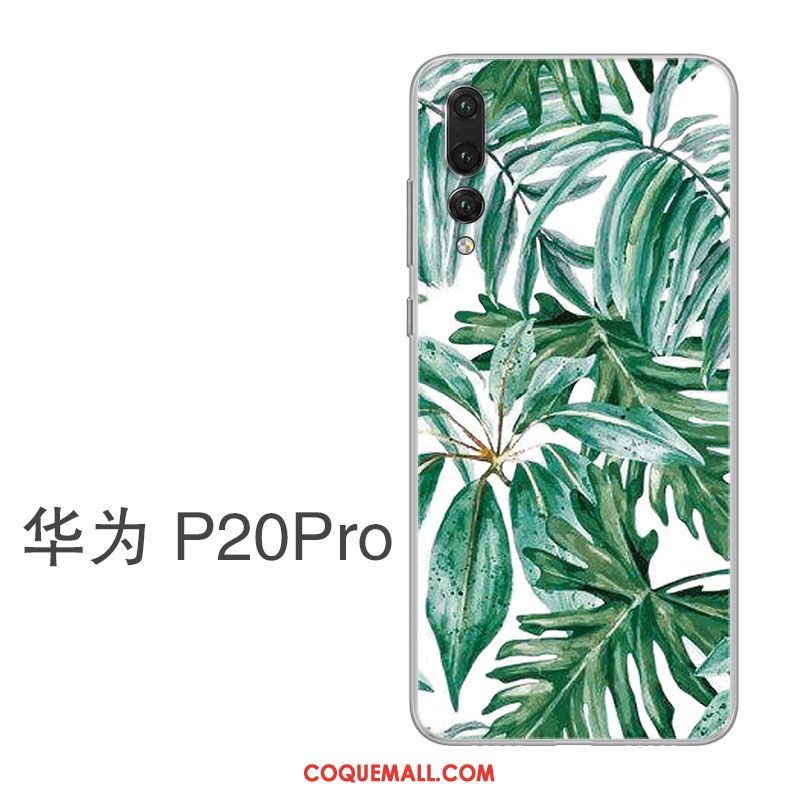 Étui Huawei P20 Pro Rose Gaufrage Tendance, Coque Huawei P20 Pro Silicone Incassable