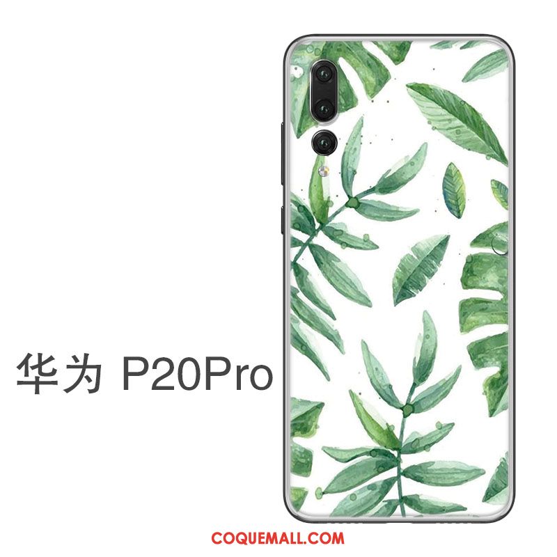 Étui Huawei P20 Pro Rose Gaufrage Tendance, Coque Huawei P20 Pro Silicone Incassable