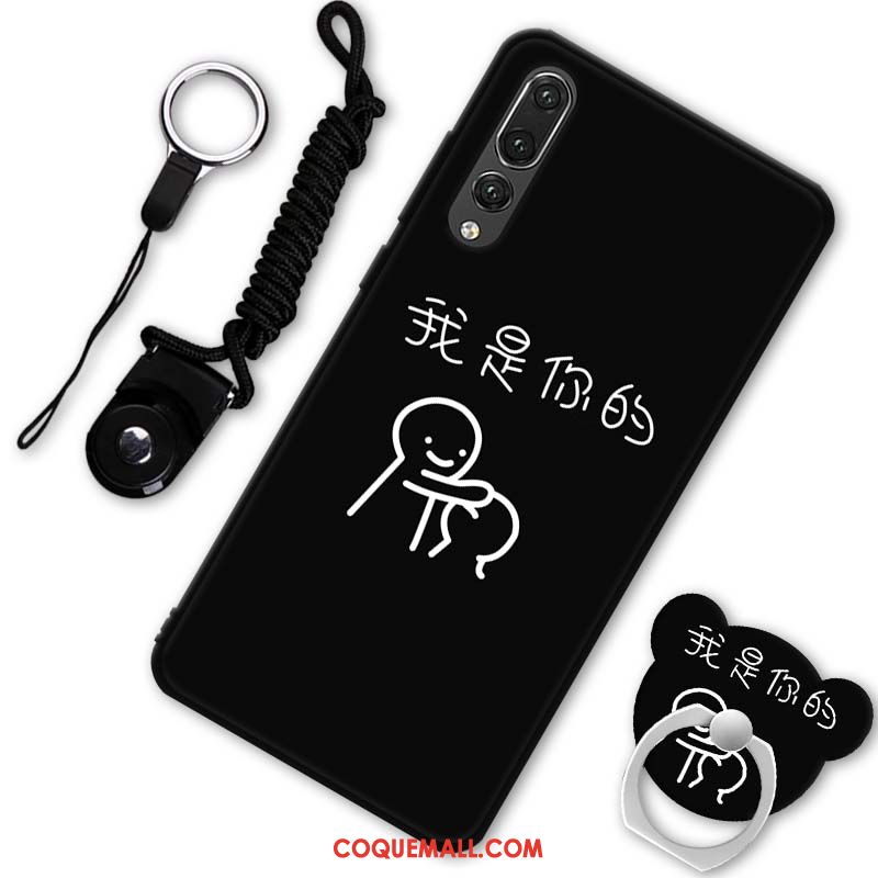 Étui Huawei P20 Pro Silicone Fluide Doux Dessin Animé, Coque Huawei P20 Pro Téléphone Portable Rouge