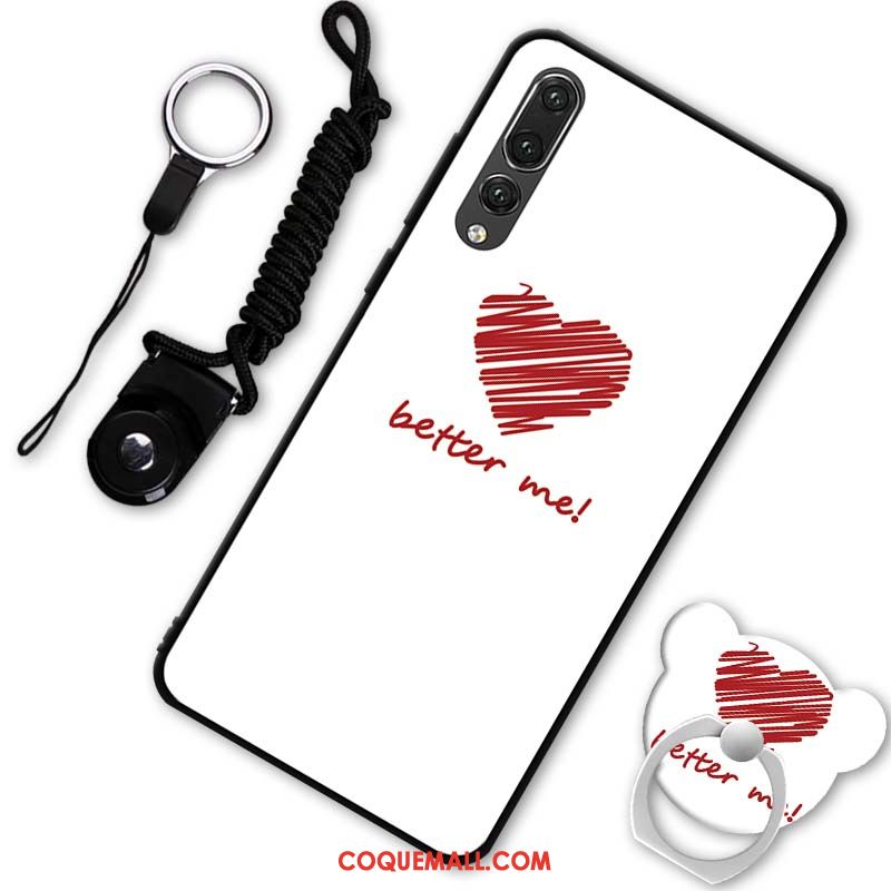 Étui Huawei P20 Pro Silicone Fluide Doux Dessin Animé, Coque Huawei P20 Pro Téléphone Portable Rouge