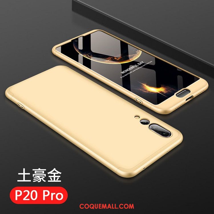 Étui Huawei P20 Pro Support Protection Téléphone Portable, Coque Huawei P20 Pro Incassable Or Rose