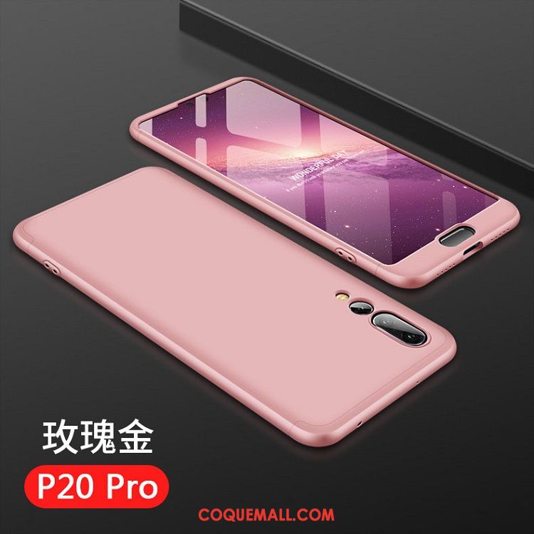 Étui Huawei P20 Pro Support Protection Téléphone Portable, Coque Huawei P20 Pro Incassable Or Rose