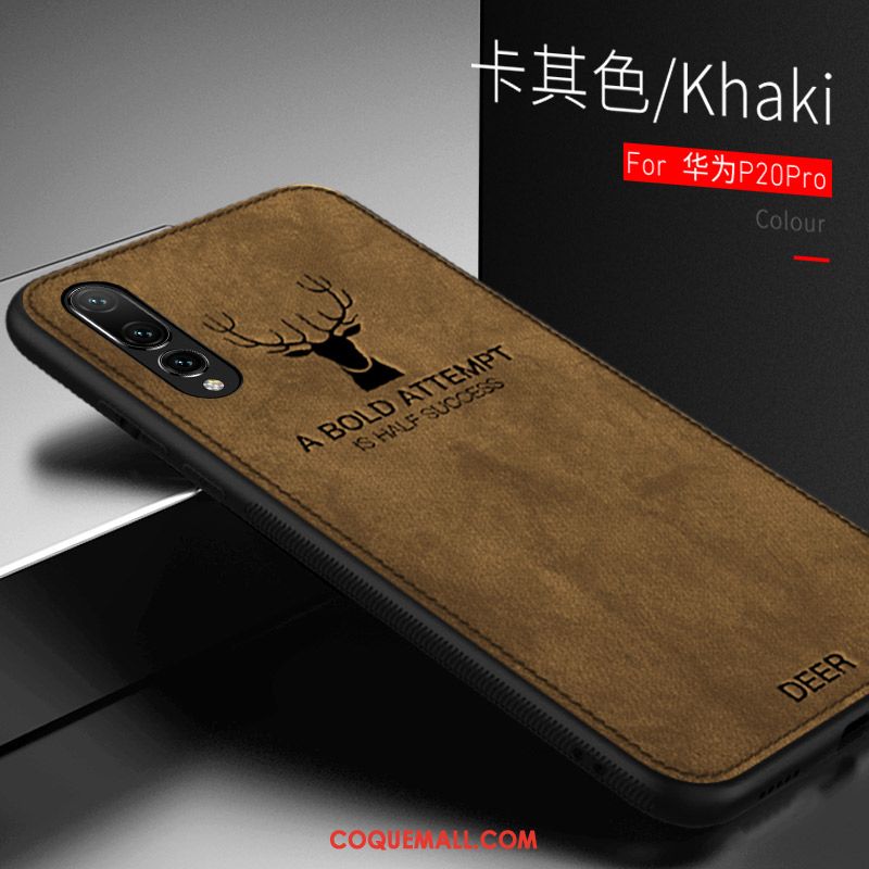 Étui Huawei P20 Pro Tendance Incassable Tout Compris, Coque Huawei P20 Pro Silicone Délavé En Daim