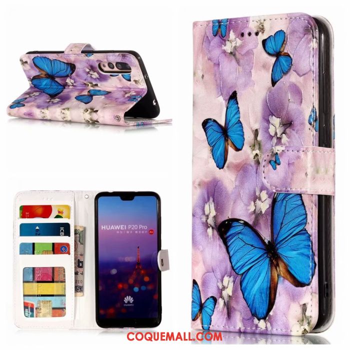 Étui Huawei P20 Pro Tout Compris Violet Protection, Coque Huawei P20 Pro Clamshell Étui En Cuir