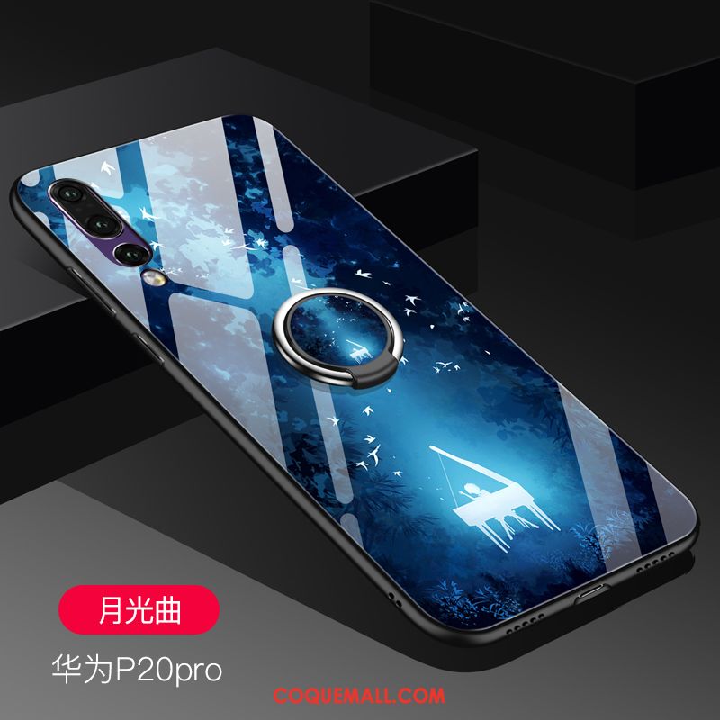 Étui Huawei P20 Pro Verre Incassable Tout Compris, Coque Huawei P20 Pro Noir Silicone