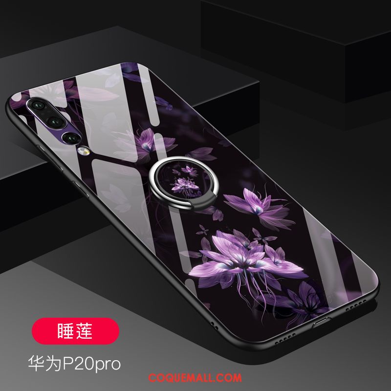 Étui Huawei P20 Pro Verre Incassable Tout Compris, Coque Huawei P20 Pro Noir Silicone