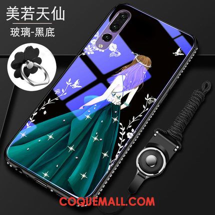 Étui Huawei P20 Pro Verre Rouge Tout Compris, Coque Huawei P20 Pro Strass Silicone