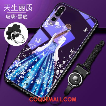 Étui Huawei P20 Pro Verre Rouge Tout Compris, Coque Huawei P20 Pro Strass Silicone