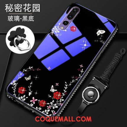 Étui Huawei P20 Pro Verre Rouge Tout Compris, Coque Huawei P20 Pro Strass Silicone