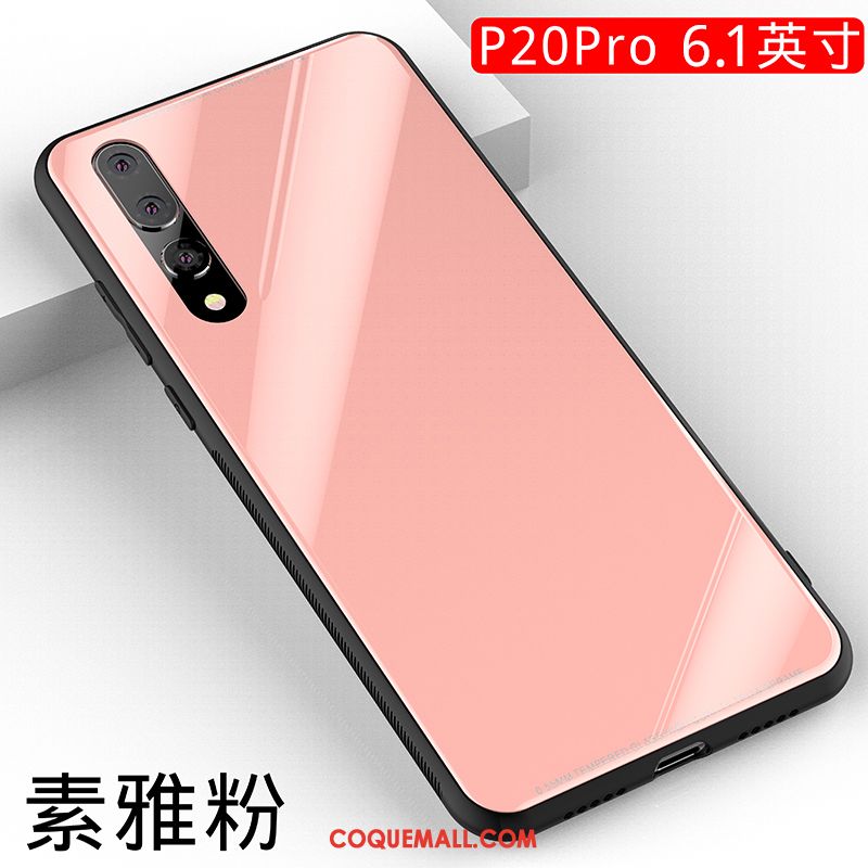 Étui Huawei P20 Pro Verre Tout Compris Protection, Coque Huawei P20 Pro Rose Téléphone Portable