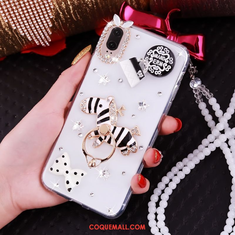 Étui Huawei P20 Rose Luxe Téléphone Portable, Coque Huawei P20 Strass