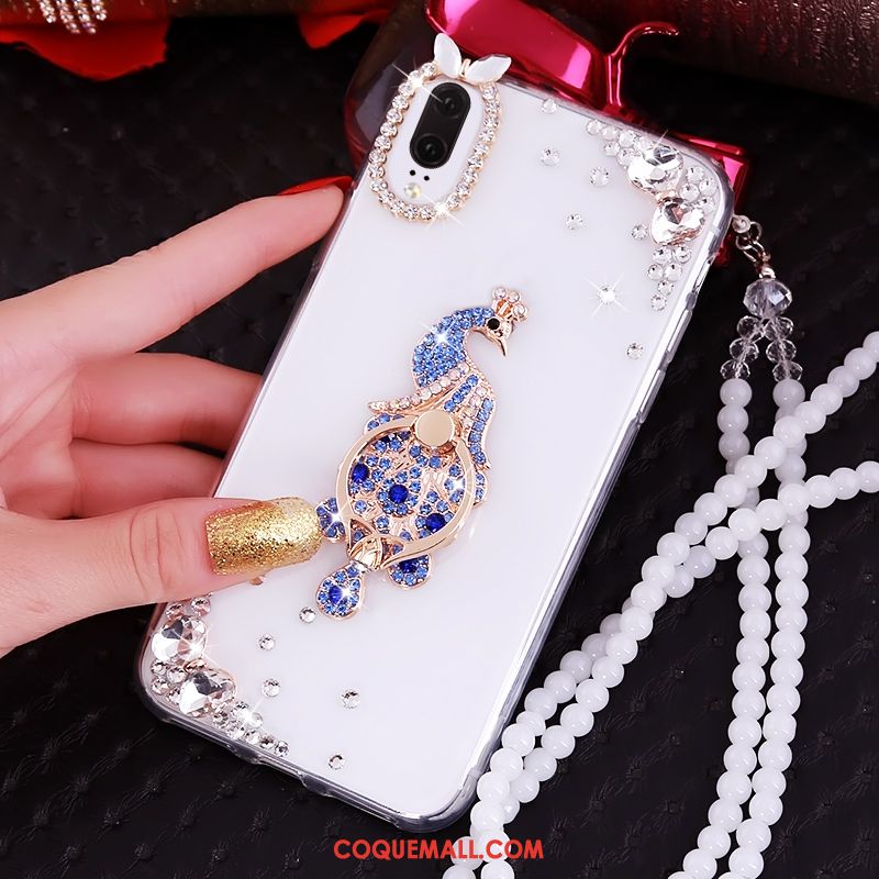 Étui Huawei P20 Rose Luxe Téléphone Portable, Coque Huawei P20 Strass