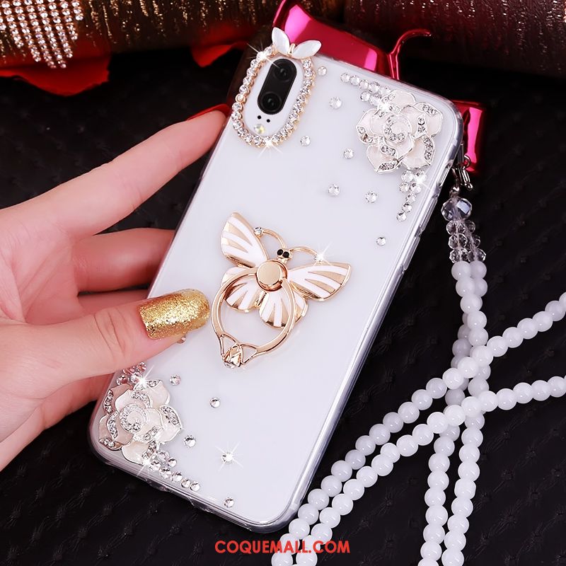 Étui Huawei P20 Rose Luxe Téléphone Portable, Coque Huawei P20 Strass