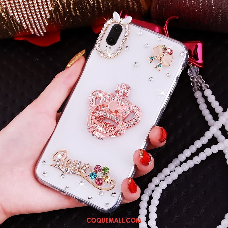 Étui Huawei P20 Rose Luxe Téléphone Portable, Coque Huawei P20 Strass