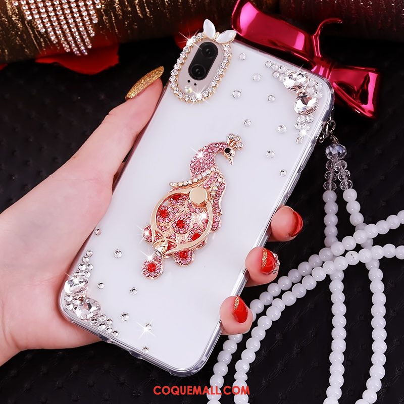 Étui Huawei P20 Rose Luxe Téléphone Portable, Coque Huawei P20 Strass