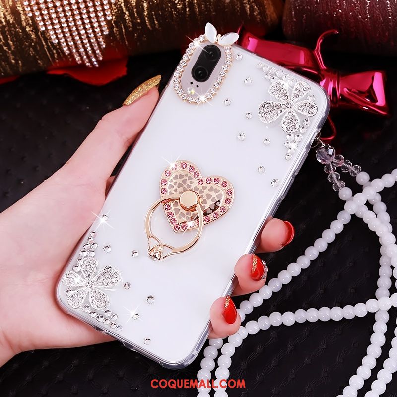 Étui Huawei P20 Rose Luxe Téléphone Portable, Coque Huawei P20 Strass