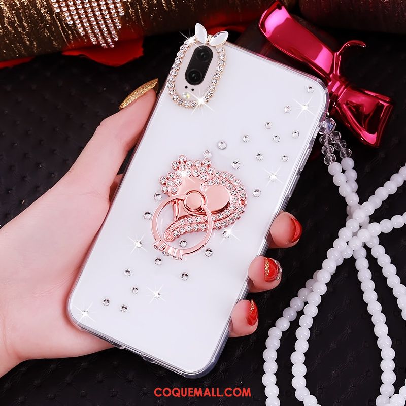 Étui Huawei P20 Rose Luxe Téléphone Portable, Coque Huawei P20 Strass