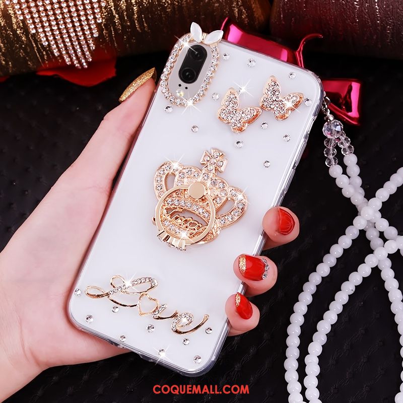 Étui Huawei P20 Rose Luxe Téléphone Portable, Coque Huawei P20 Strass