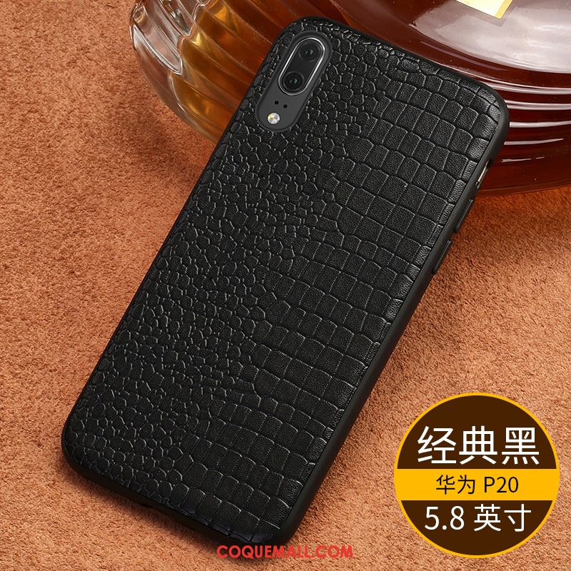 Étui Huawei P20 Support Fluide Doux Incassable, Coque Huawei P20 Membrane Téléphone Portable