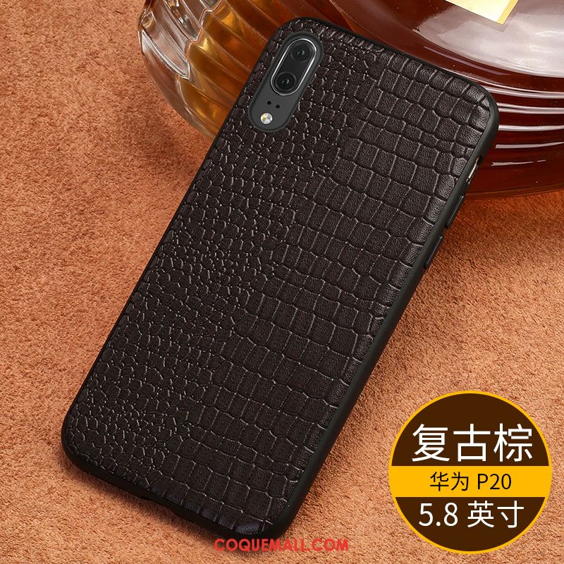 Étui Huawei P20 Support Fluide Doux Incassable, Coque Huawei P20 Membrane Téléphone Portable