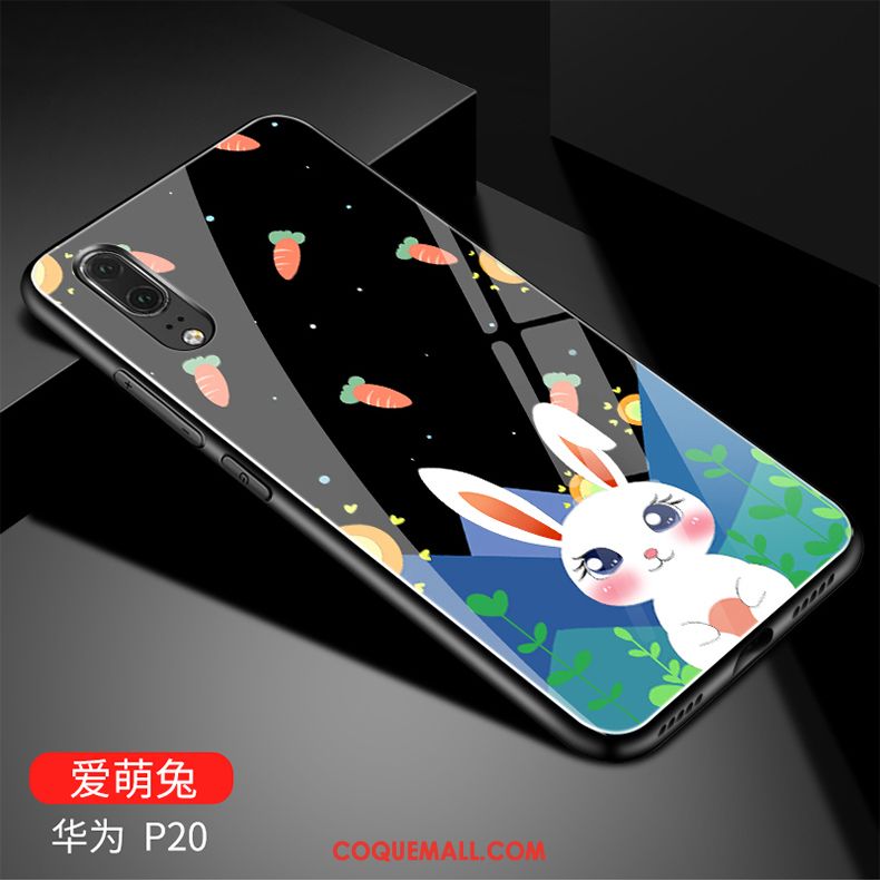 Étui Huawei P20 Tout Compris Couvercle Arrière Miroir, Coque Huawei P20 Tempérer Téléphone Portable