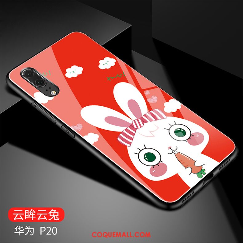 Étui Huawei P20 Tout Compris Couvercle Arrière Miroir, Coque Huawei P20 Tempérer Téléphone Portable