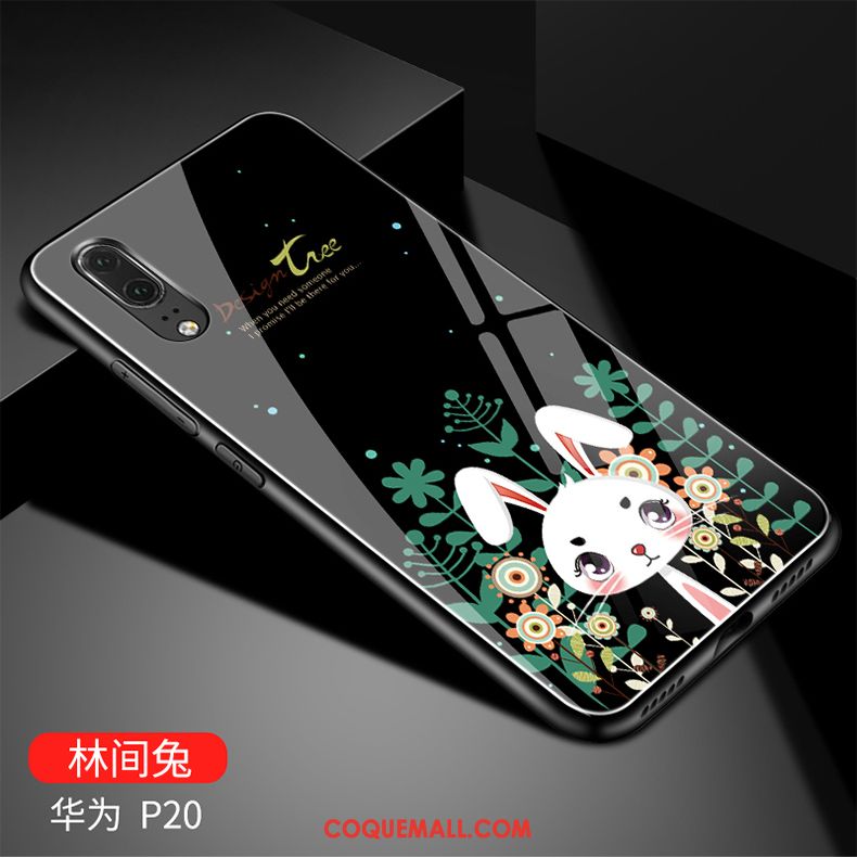 Étui Huawei P20 Tout Compris Couvercle Arrière Miroir, Coque Huawei P20 Tempérer Téléphone Portable